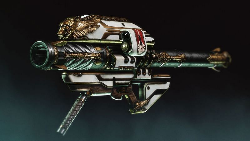 The upcoming exotic rocket launcher, Gjallarhorn, in Bungie&#039;s 30th-anniversary event (Image via Destiny 2)