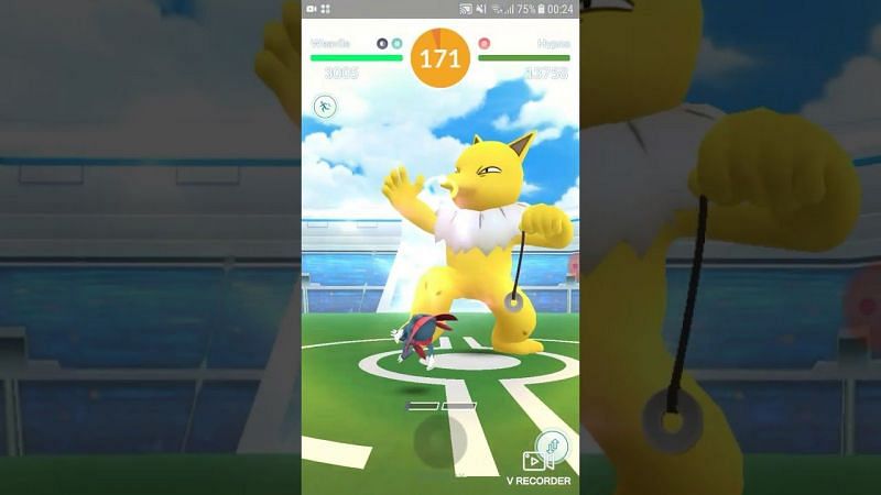 Hypno is one of the better fighters in the Psychic-type elemental category, but it still has its weaknesses like all Pokemon (Image via Niantic).