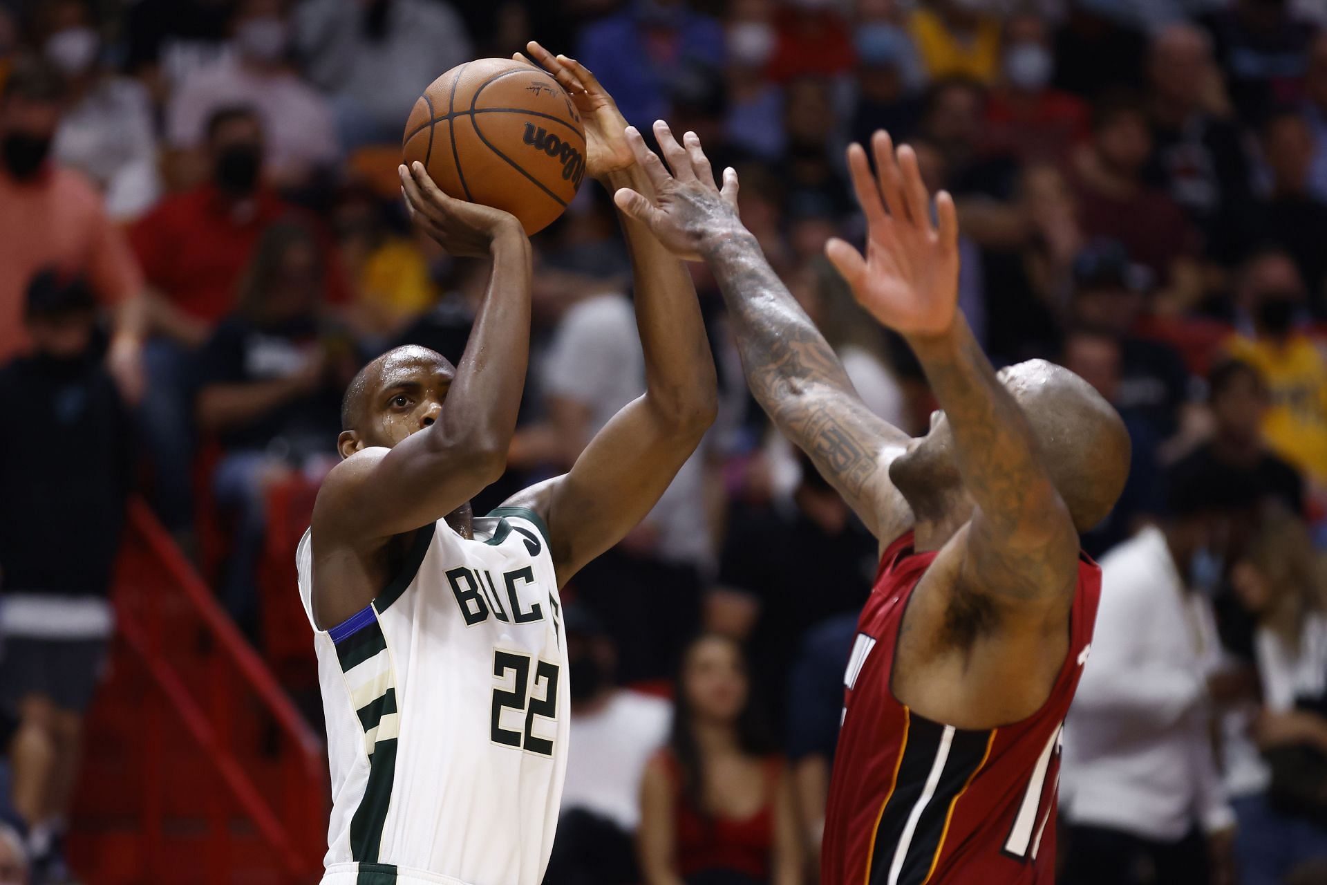 Khris Middleton was running on fumes in the game against the Miami Heat