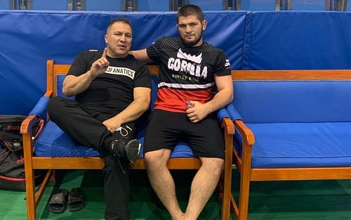 Khabib Nurmagomedov and Javier Mendez via Instagram @akajav