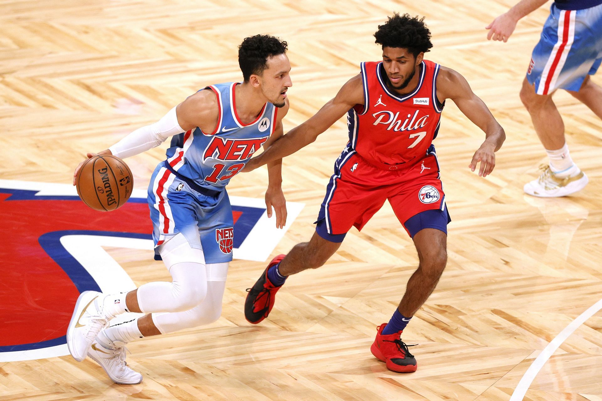 Philadelphia 76ers second-year player Isaiah Joe #7 on defense