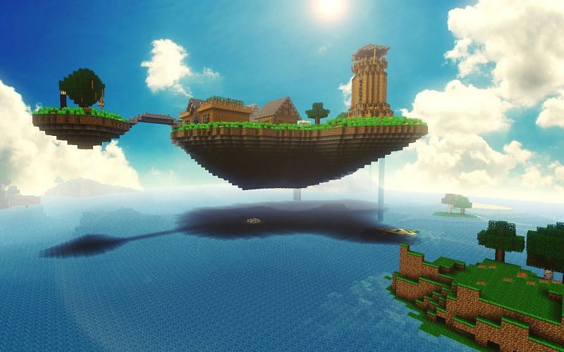 Sky island (Image via Minecraft)