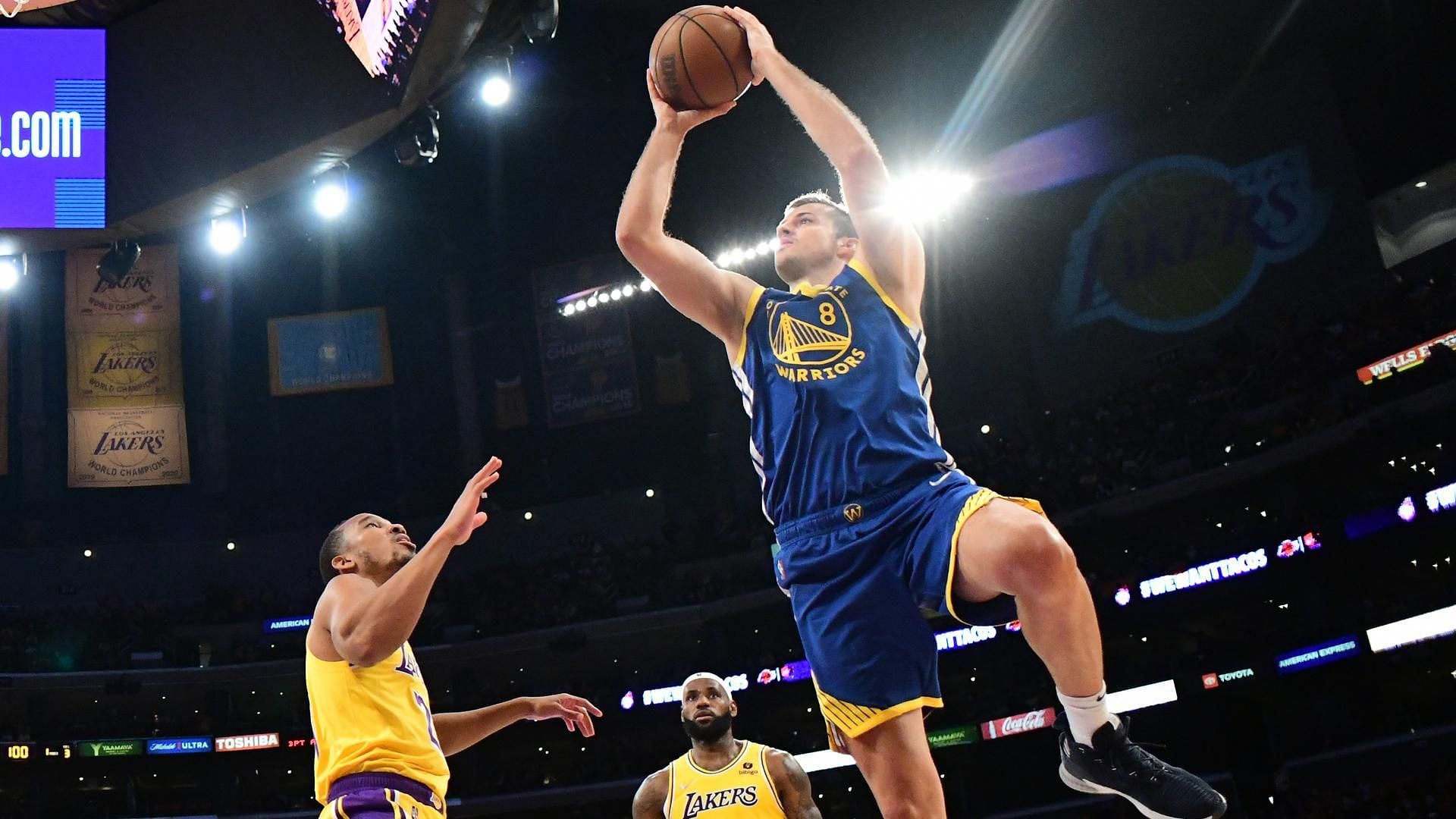 Nemanja Bjelica of the Golden State Warriors on opening night at Staples Center.