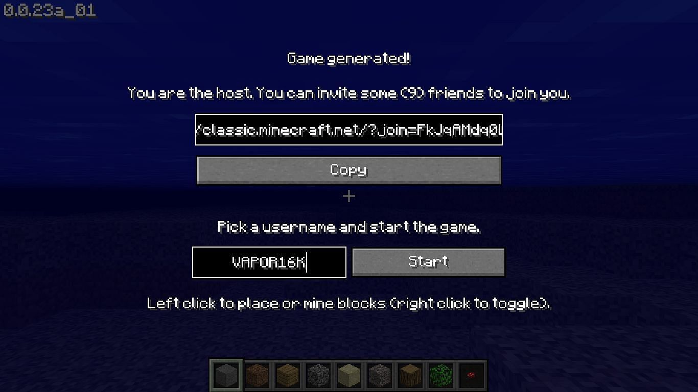 CLASSIC MINECRAFT free online game on