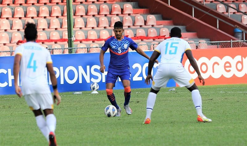 India played out a goalless stalemate against Sri Lanka in their SAFF Championship match. (Source: India Football Twitter)