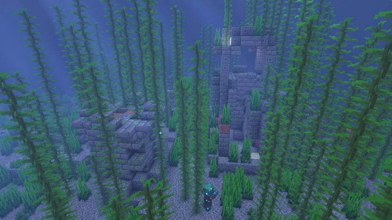 An ocean ruin (Image via Minecraft)