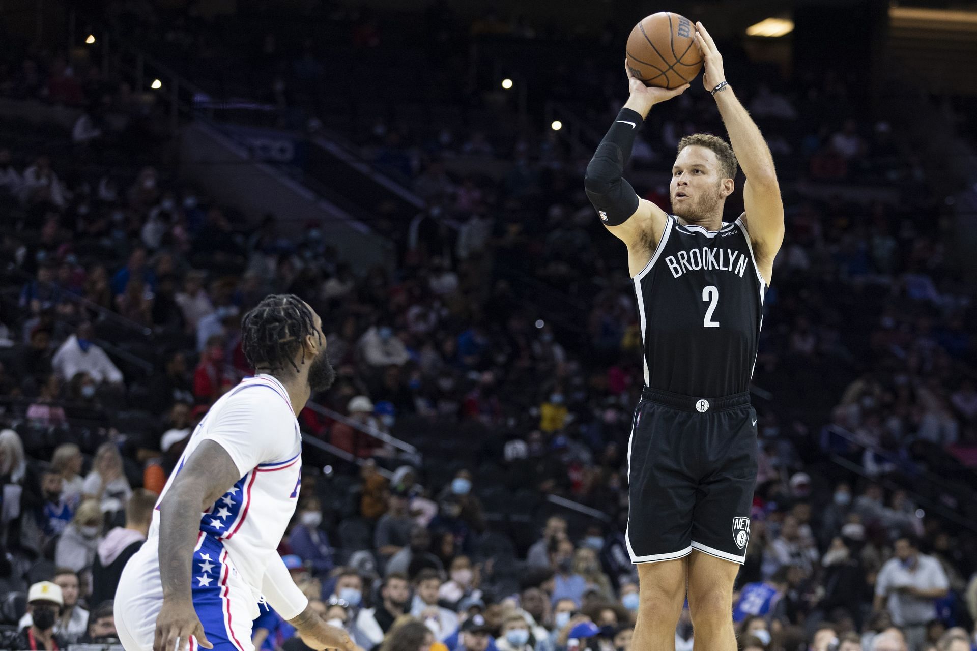 Blake Griffin #2 of the Brooklyn Nets is one of the best power forwards aged 30 or above in the NBA&#039;s Eastern Conference