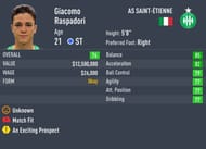 Soring goals won't be a problem with Raspadori in Career Mode(Image via Sportskeeda)