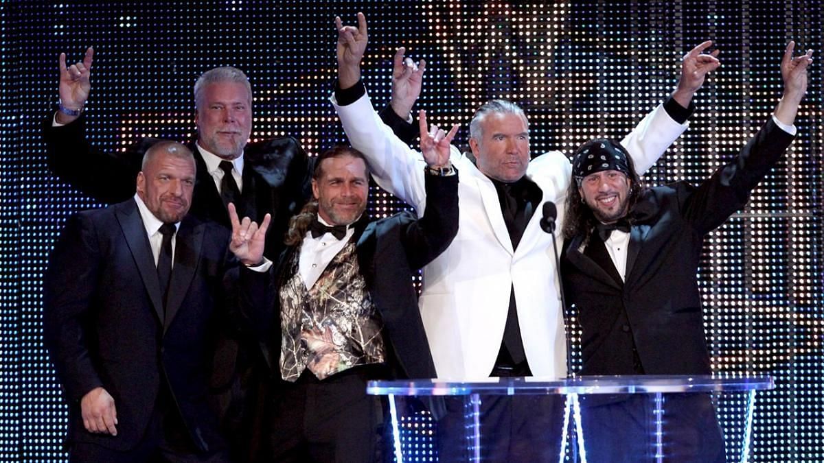 Triple H, Kevin Nash, Shawn Michaels, Scott Hall, and Sean Waltman