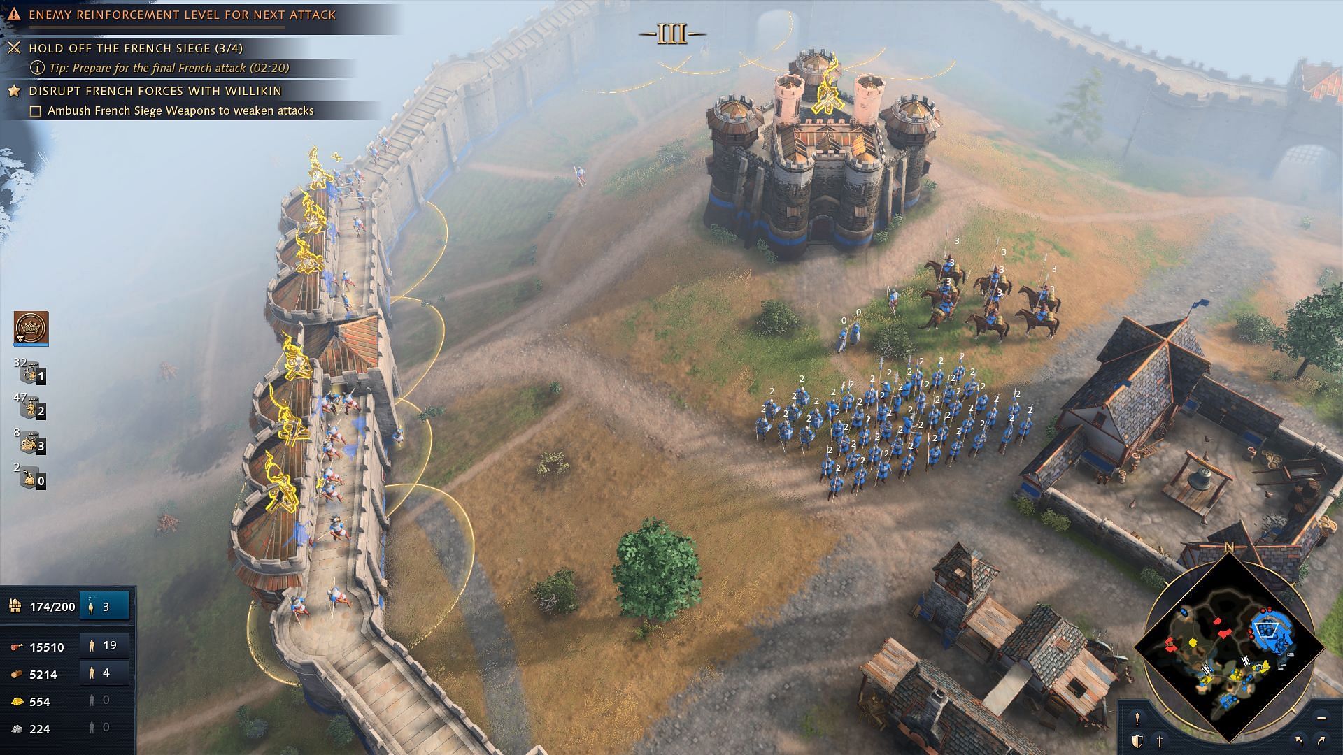 Fighting on top of walls is genuinely satisfying (Image via Age of Empires IV/Relic Entertainment)