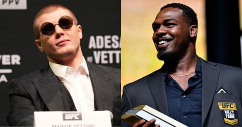 Marvin Vettori (left); Jon Jones (right)