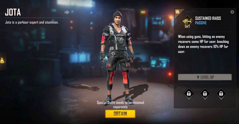 Jota was buffed in OB29 update (Image via Free Fire)