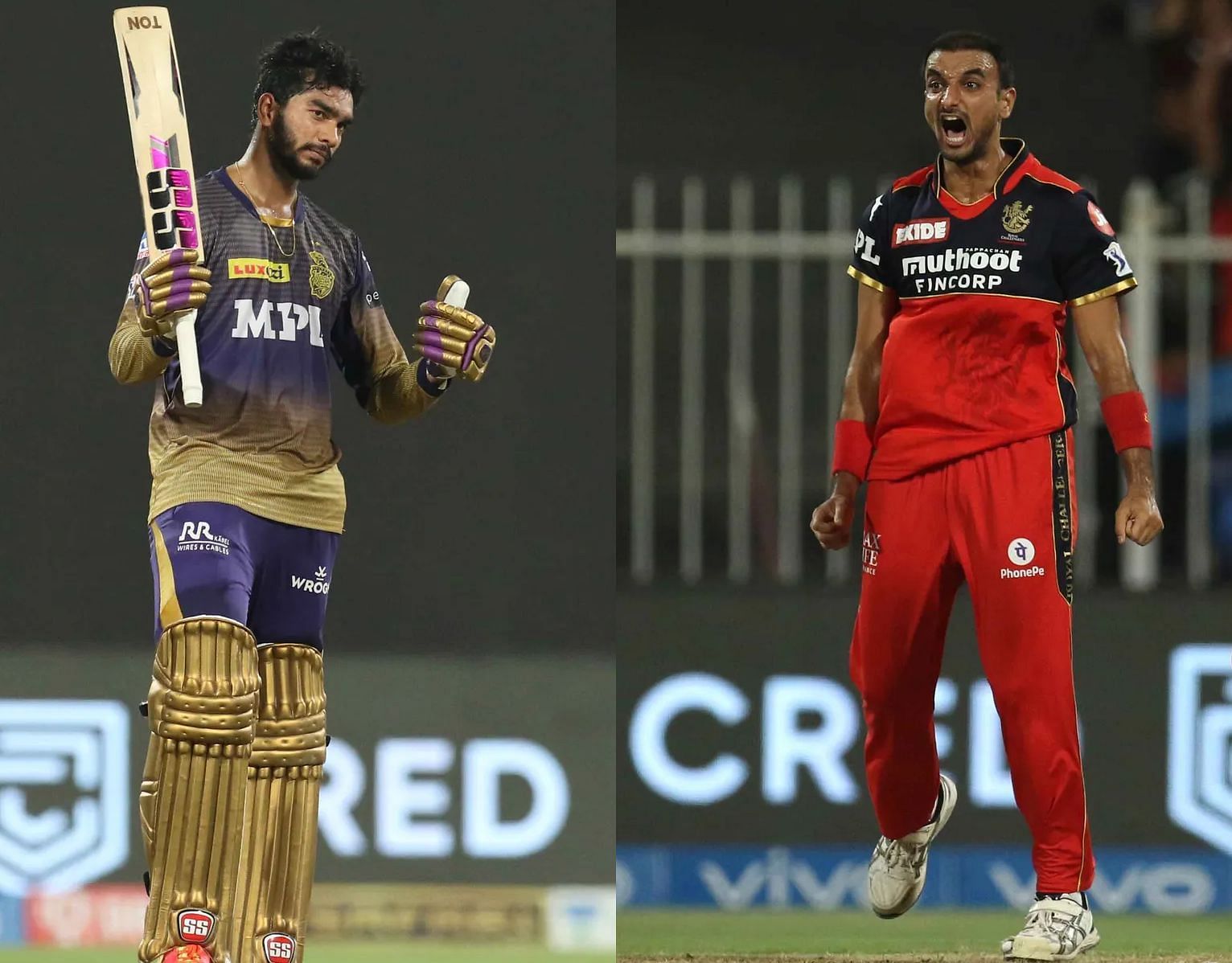 Venkatesh Iyer and Harshal Patel. Pics: IPLT20.COM