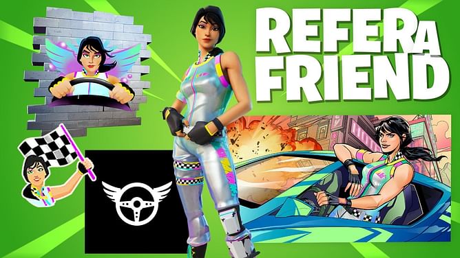Fortnite Refer-A-Friend Program: Free rewards, Rainbow Racer skin, and more
