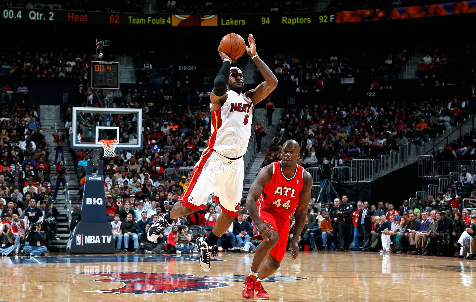 LeBron James during a Miami Heat vs Atlanta Hawks game.