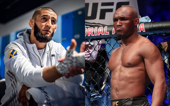 "Usman... I'm coming for you" - Khamzat Chimaev sends a warning to Kamaru Usman after choking out Li Jingliang at UFC 267