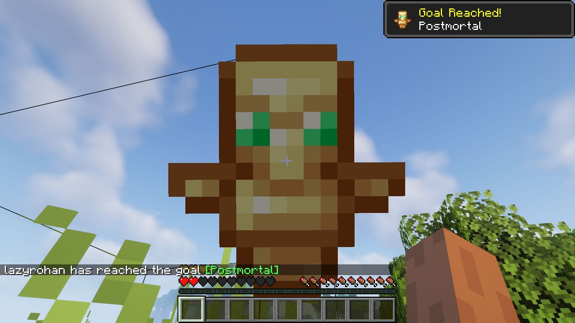 A Totem of Undying upon activation (Image via Minecraft)