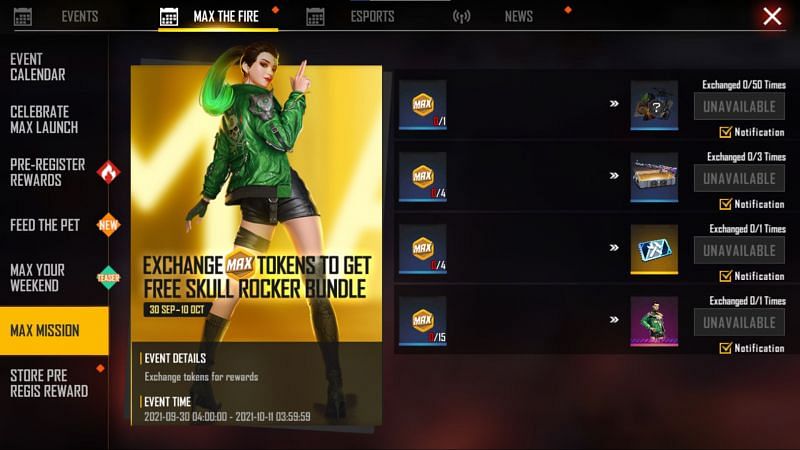 The Max Mission event (Image via Free Fire MAX)