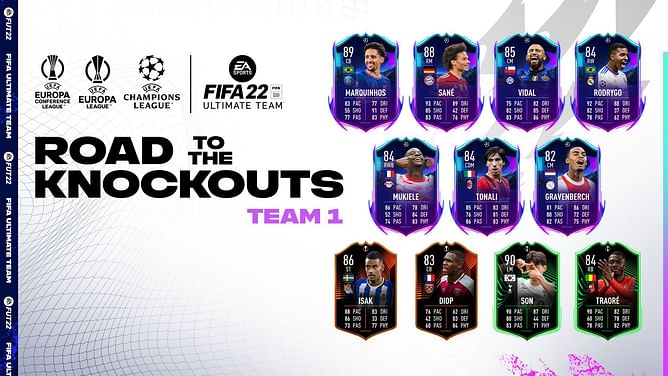5 best FIFA 22 Ultimate Team Road To The Knockouts Team 1 cards