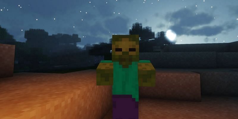 Zombies gain an extreme amount of speed in this mod (Image via Minecraft)
