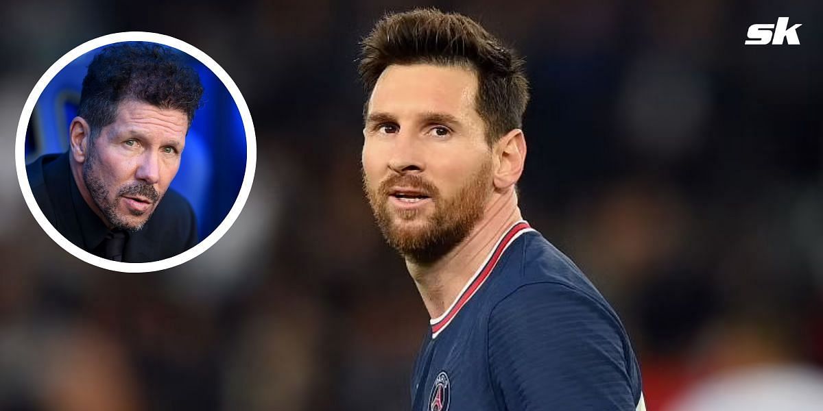 Barcelona parted ways with Lionel Messi this summer; (inset) Diego Simeone.