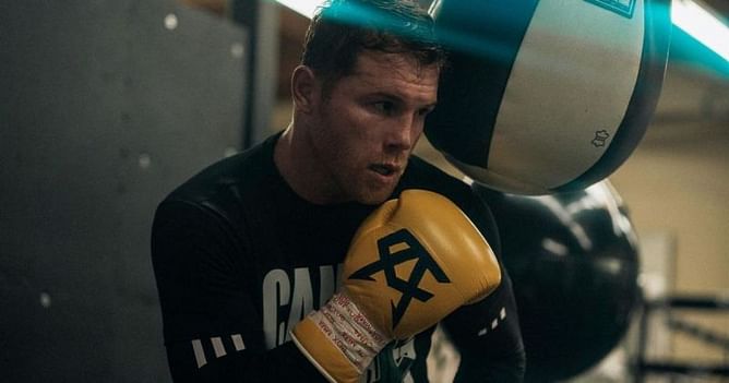 Watch: Canelo Alvarez goes through intense training for his fight against Caleb Plant
