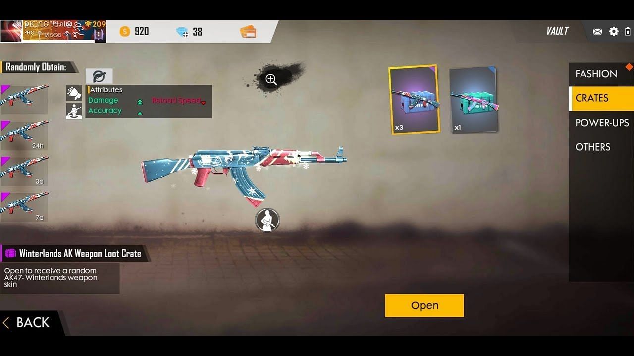 Winterlands Weapon Loot Crate (Image via Ani Gaming; YouTube)