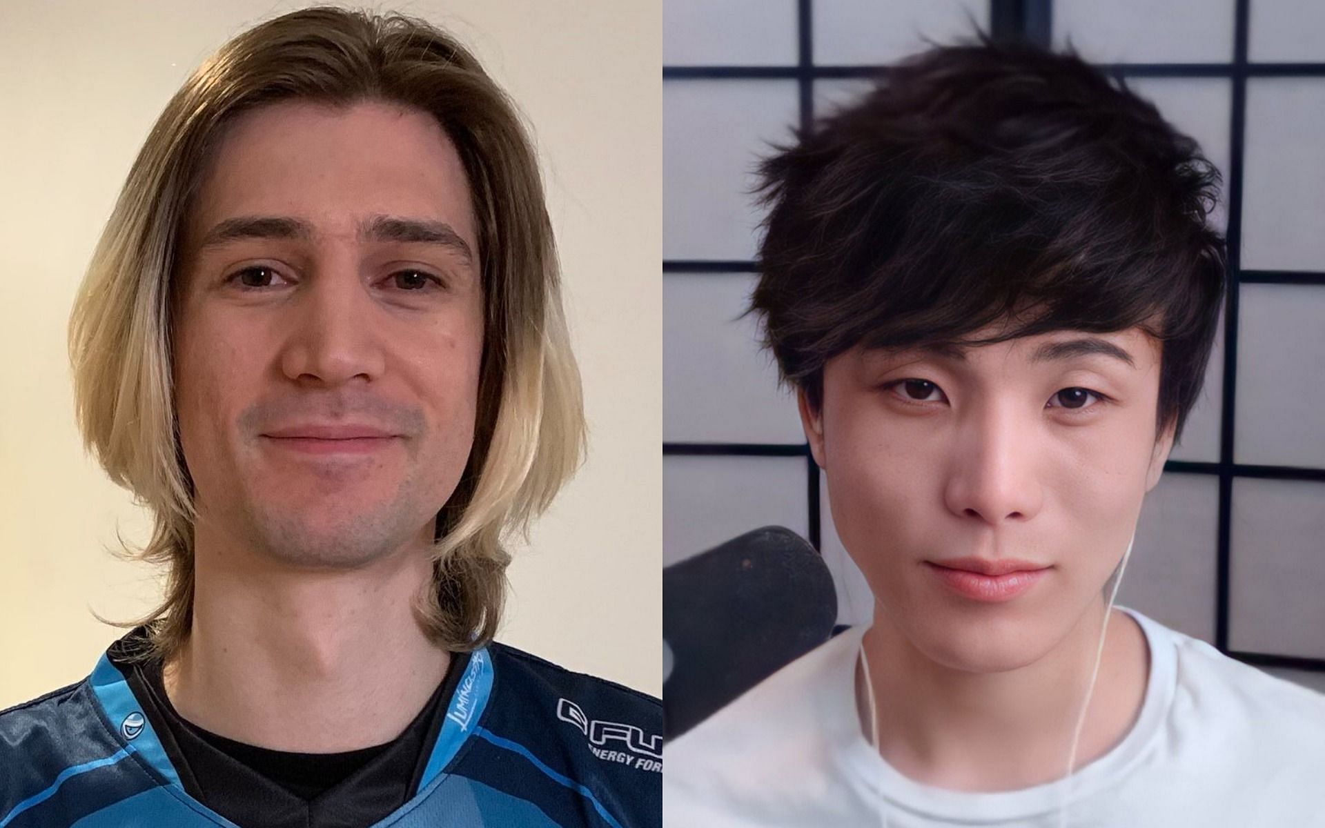 Sykkuno trolls xQc during a round of Phasmophobia (Images via Twitter/Twitch)