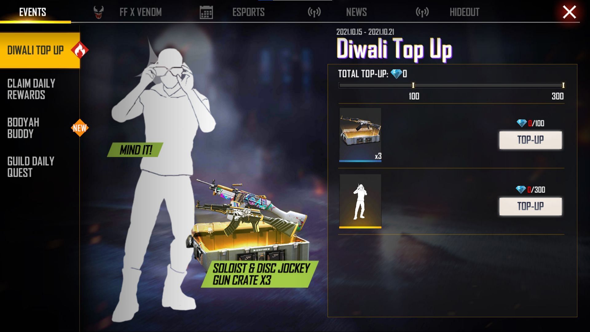 Diwali Top Up (Image via Free Fire)