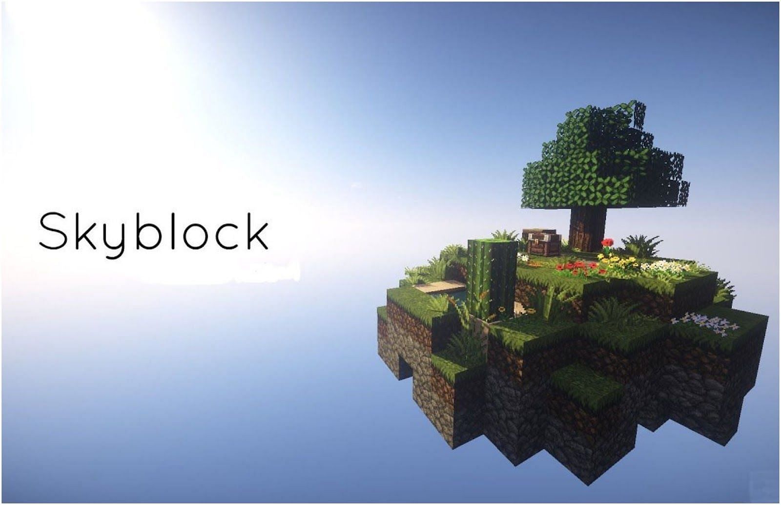 Minecraft Skyblock is a popular mode (Image via WallpaperAccess/Minecraft)