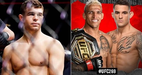 Al Iaquinta (left) and Charles Oliveira vs Dustin Poirier (right) [Image credits: @aliaquinta on Instagram and @btsportufc on Twitter]