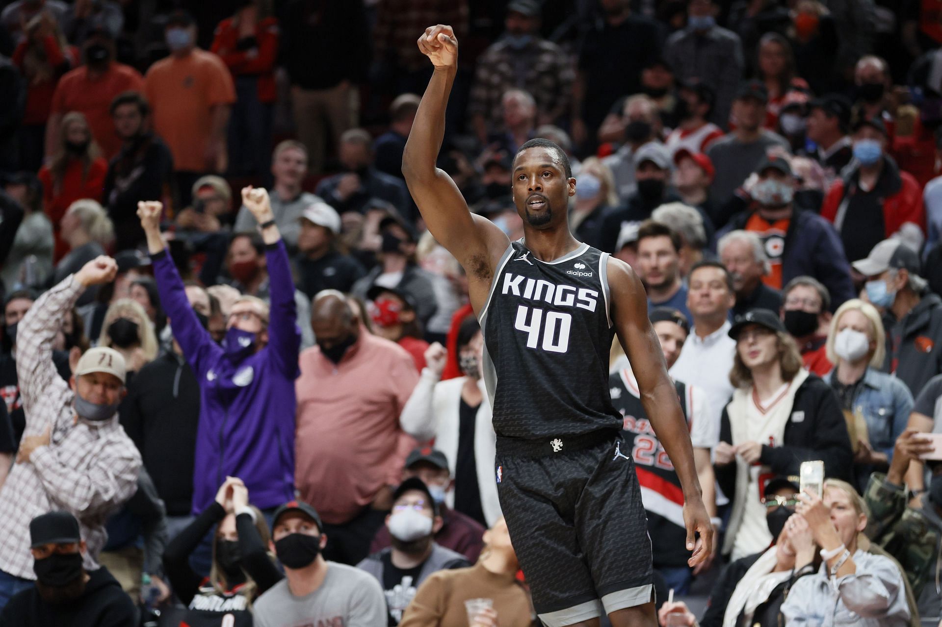 Harrison Barnes (#40) of the Sacramento Kings