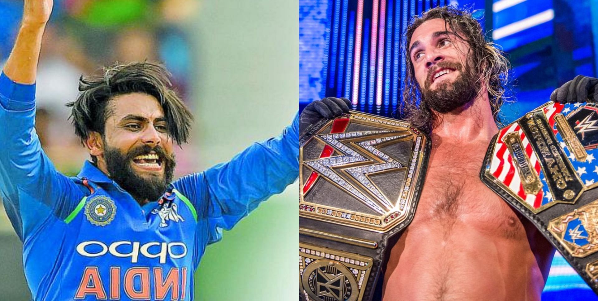 भारतीय ऑल-राउंडर रविंद्र जडेजा और WWE दिग्गज सैथ रॉलिंस