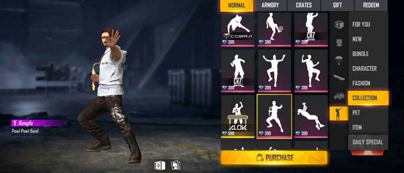 Kongfu emote (Image via Free Fire)