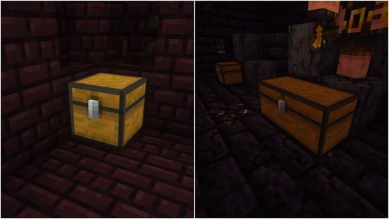 Loot chests in both structures (Image via Minecraft)