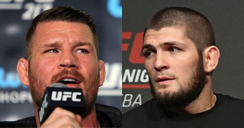 Michael Bisping (left); Khabib Nurmagomedov (right)