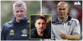 "We're throwing names in the air" - Gary Neville dismisses talk of Zinedine Zidane replacing Solskjaer at Manchester United as speculation