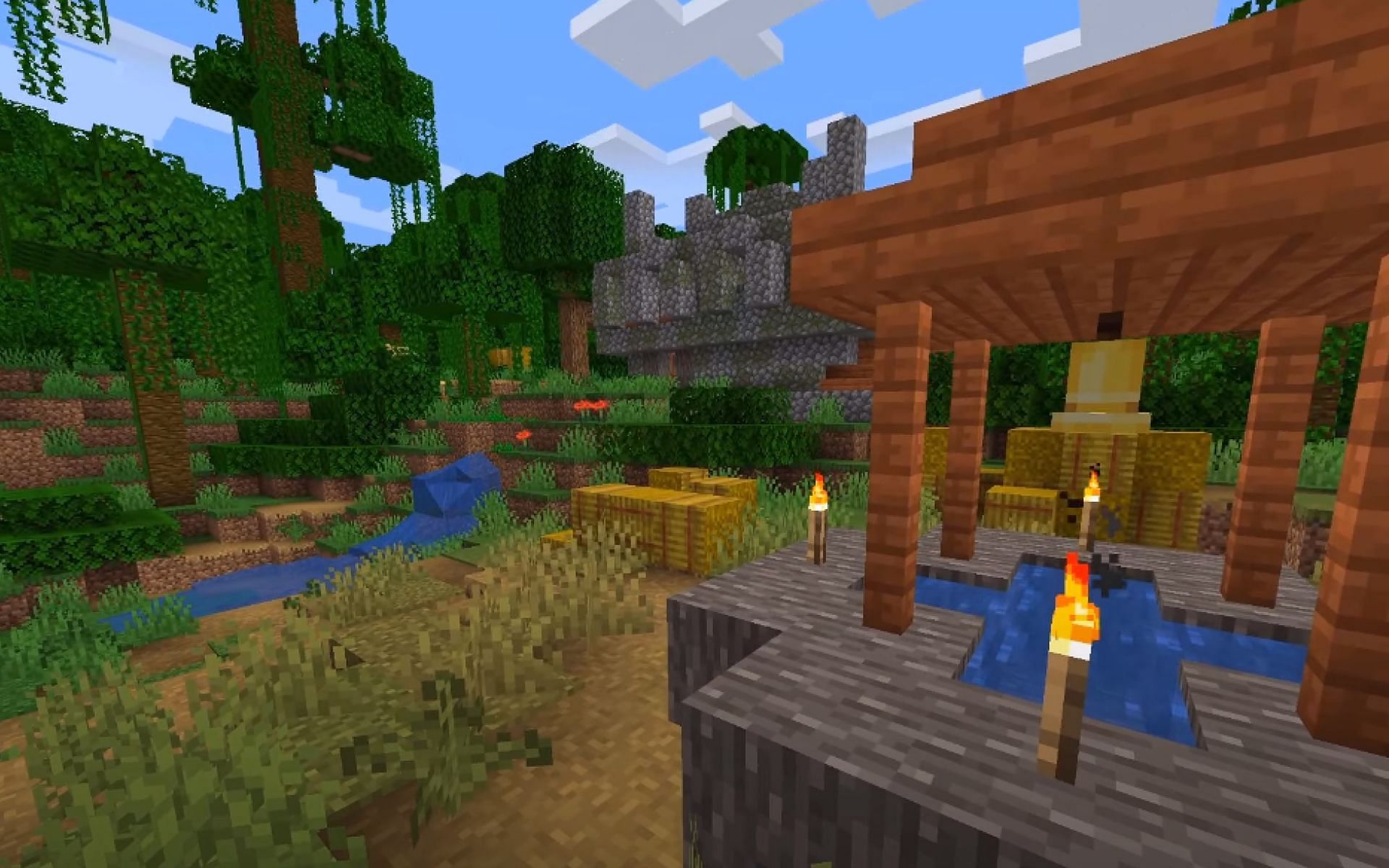 Jungle temple villages are incredibly rare in-game (Image via akirby80/YouTube)