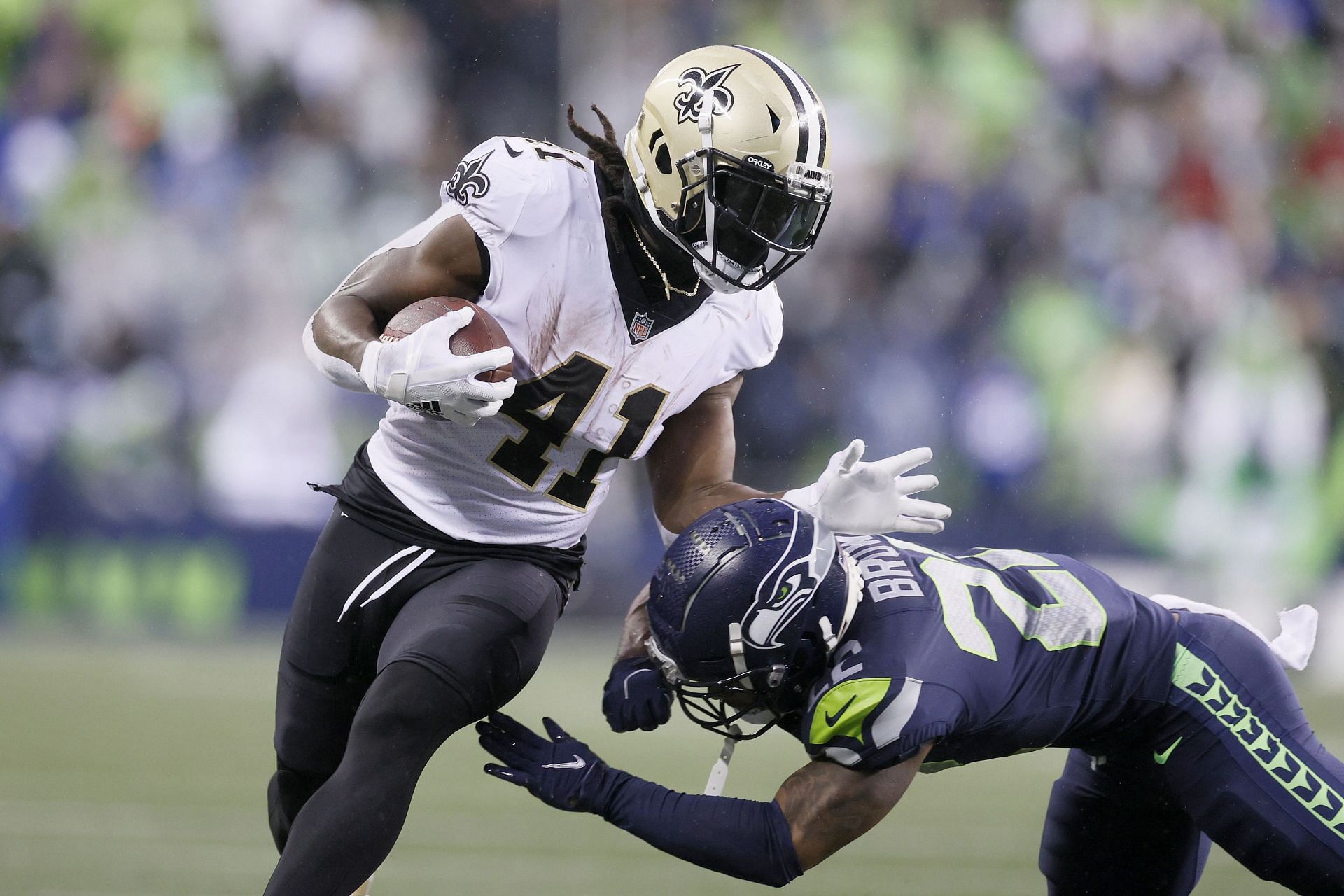 New Orleans Saints - Last Sunday vs. the Raiders, Alvin Kamara became the  first player in NFL history to record 10 games with at least 1 rushing and  1 receiving TD in