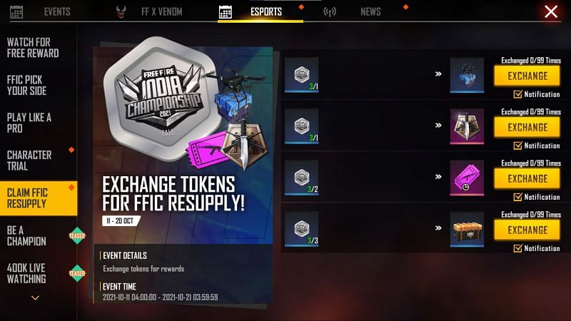 Users can attain various items using FFIC Silver (Image via Free Fire)