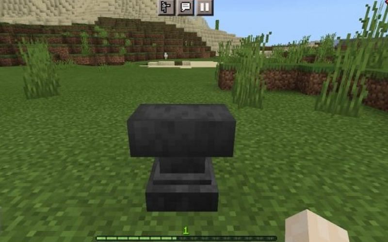 An image of a player looking at an anvil in Minecraft.(Image via Mojang).