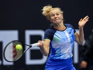 Katerina Siniakova in action at the J&T Banka Ostrava Open