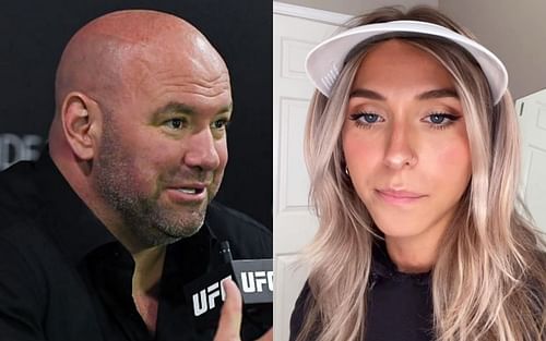 Dana White (left) and TikTok star Emily Ziugay (right) [Photo via @emilyzugaz on Instagram]