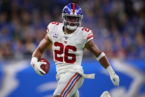 Saquon Barkley of New York Giants v Detroit Lions