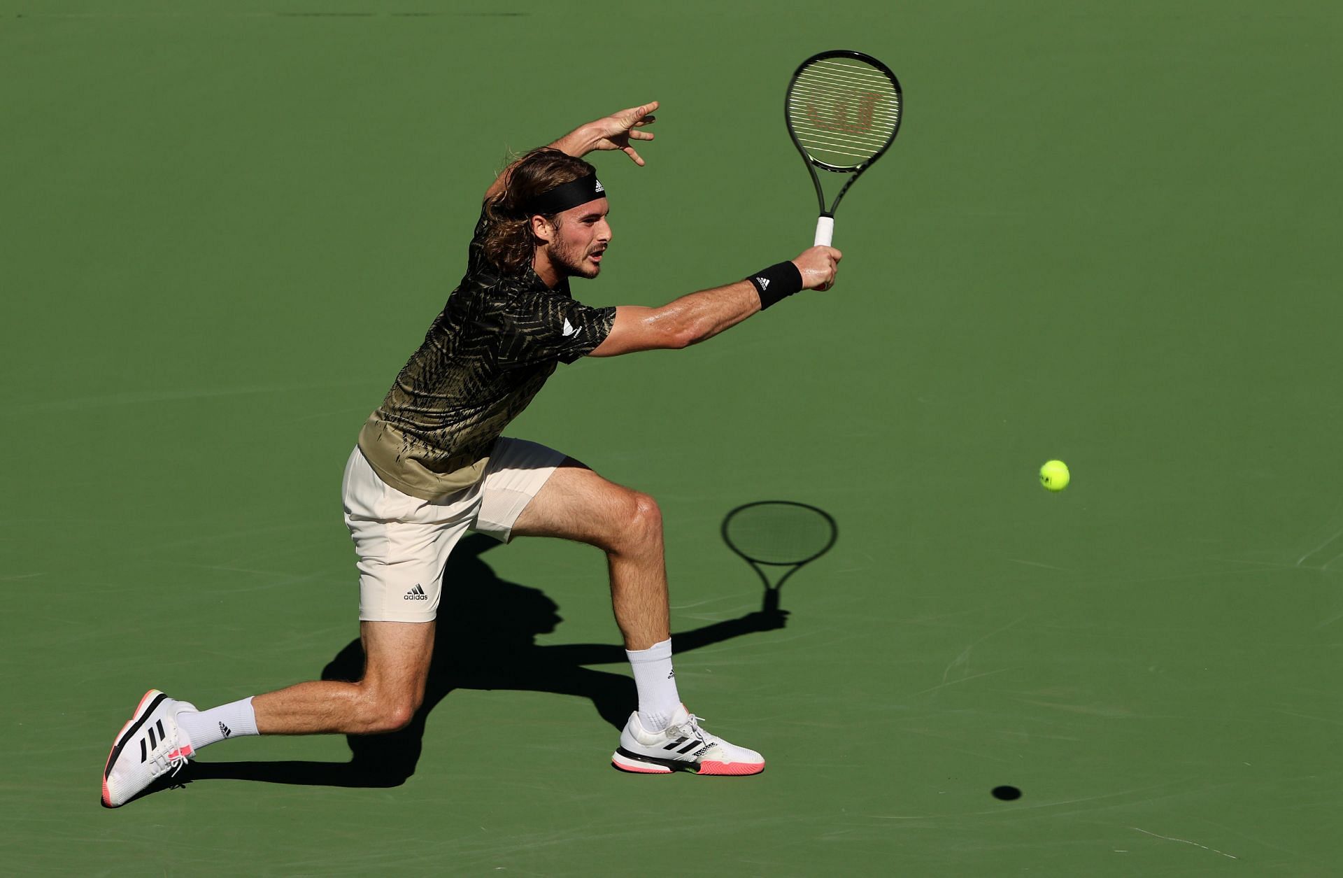 Stefanos Tsitsipas in action at the BNP Paribas Open in Indian Wells