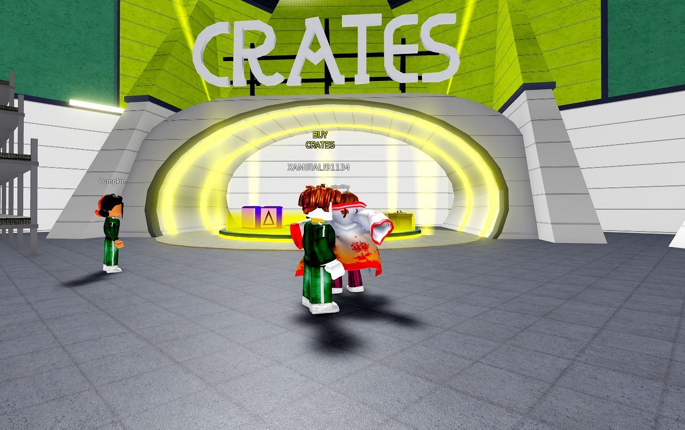 There are Legendary, Epic, Rare, and Common crates to buy (Image via Roblox)