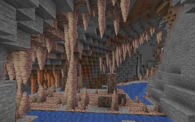 Dripstone caves (Image via Minecraft)