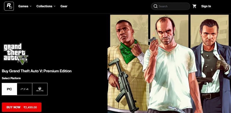 Purchasing GTA 5 on the Rockstar Games Launcher (Image via Rockstar Games Launcher)