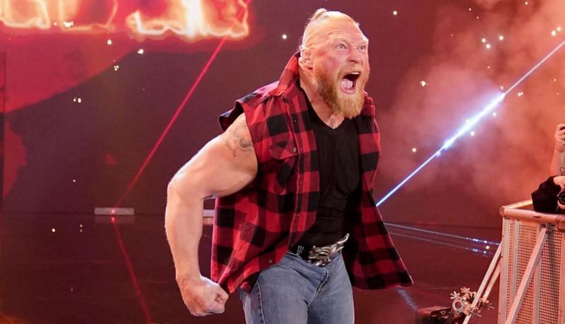 Brock Lesnar in action on SmackDown