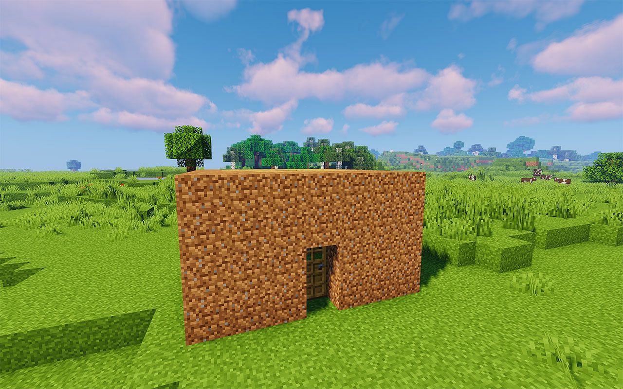 Dirt house in Minecraft (Image via Minecraft)